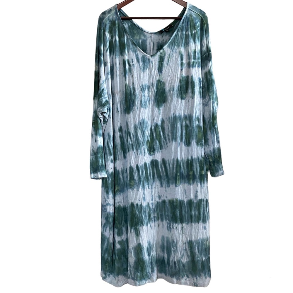 Tie Dye Long Sleeve Dress Comfy Casual O/S Yana K The Lisa Mini Dress Oversized